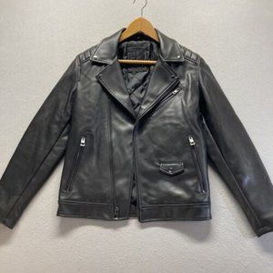 Guess Faux Leather Motorcycle Jacket Mens
